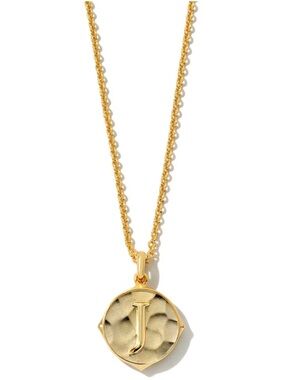 Kendra Scott Delicate Gold Pendant Necklace J initial- Gold